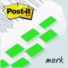 Zakładki samoprzylepne Post-it proste, indeksujące, folia, półtransparentne, 25x43mm, 1x50 sztuk, zielony