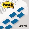 Zakładki samoprzylepne Post-it proste, indeksujące, folia, półtransparentne,  25x43mm, 1x50 sztuk, niebieski