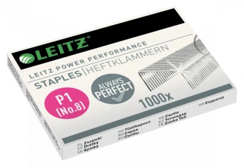 Zszywki Leitz Power Performance nr 8, Strong, 1000 sztuk, srebrny