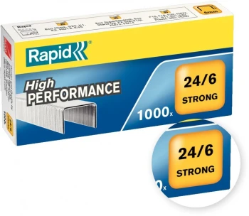 Zszywki Rapid Strong, 24/6, 1000 sztuk, srebrny