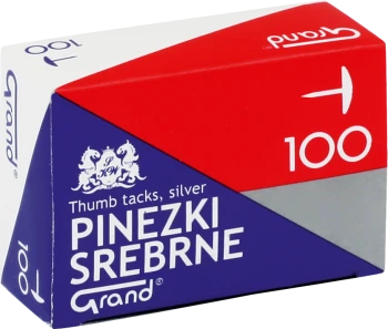 Pinezki Grand, 100 sztuk, srebrny