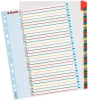 Przekładki kartonowe numeryczne z kolorowymi indeksami Esselte, laminowane, A4+, 1-31 kart, mix kolorów