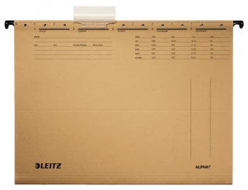 Teczka zawieszkowa kartonowa Leitz Alpha, A4, 348x260mm, 230g/m2, brązowy