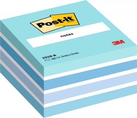 Karteczki samoprzylepne Post-it, 76x76mm, 450 karteczek, niebieski pastelowy