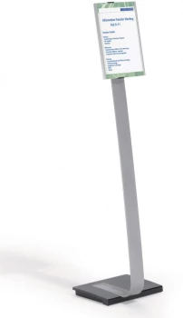 Stojak informacyjny Durable Info Sign Stand, podłogowy, A4, srebrny