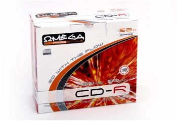 Płyta CD-R Omega Freestyle Slim, do jednokrotnego zapisu, 700MB, 10 sztuk