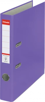 Segregator Esselte, A4, szerokość grzbietu 50mm, do 350 kartek, ekonomiczny, fioletowy