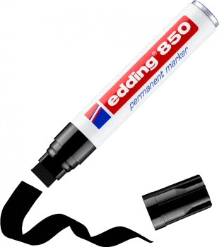 Marker permanentny edding 850, ścięta, 5-15mm, czarny