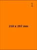 Etykiety samoprzylepne Grand, 210x297mm, 25 arkuszy, pomarańczowy