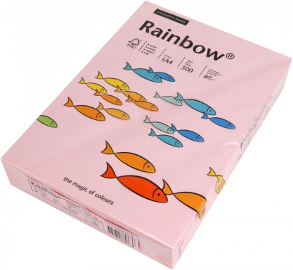 Papier kolorowy Rainbow Papyrus, A4, 80g/m2, 500 arkuszy, jasny różowy (R54)
