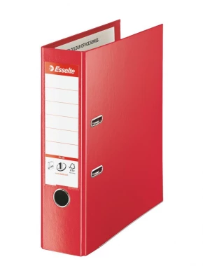 Segregator Esselte No.1 Vivida Plus, A4, szerokość grzbietu 80mm, do 600 kartek, czerwony