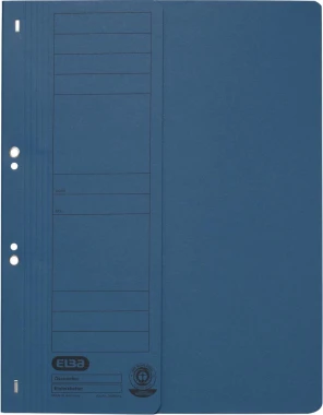 Skoroszyt kartonowy oczkowy Elba, 1/2 A4, do 150 kartek, 250g/m2, niebieski