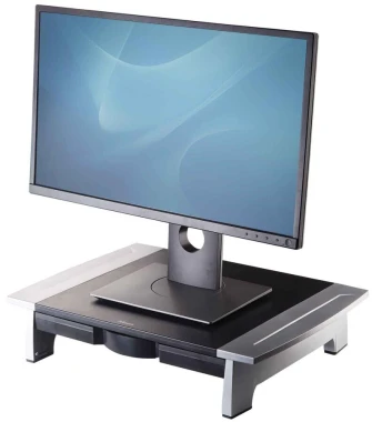 Podstawa pod monitor z szufladą Fellowes Office Suites, 100x500x364mm, srebrno-czarny