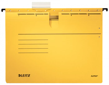 Skoroszyt zawieszany Leitz Alpha, A4, 348x270mm, 225g/m2, żółty