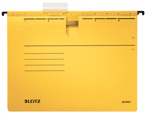 Skoroszyt zawieszany Leitz Alpha, A4, 348x270mm, 225g/m2, żółty