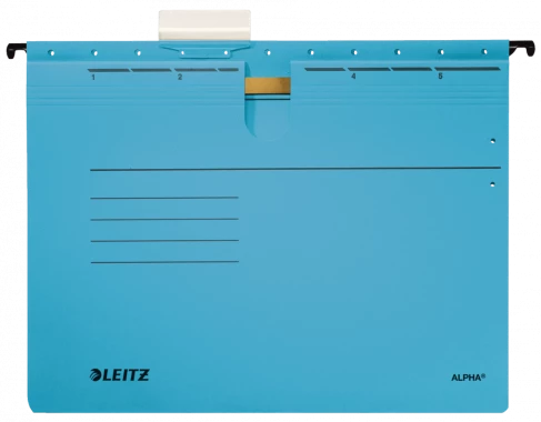 Skoroszyt zawieszany Leitz Alpha, A4, 348x270mm, 225g/m2, niebieski