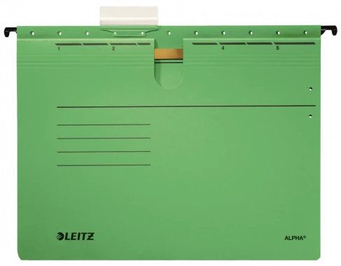Skoroszyt zawieszany Leitz Alpha, A4, 348x270mm, 225g/m2, zielony