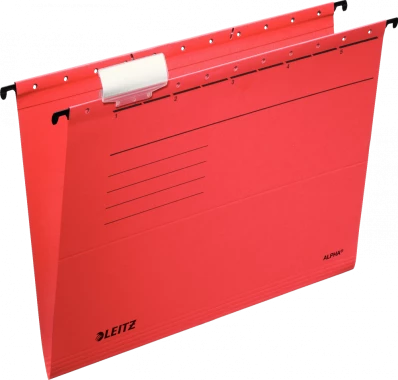 Teczka zawieszkowa kartonowa Leitz Alpha, A4, 348x260mm, 230g/m2, czerwony