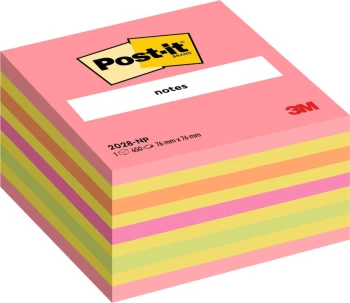 Karteczki samoprzylepne Post-it, 76x76mm, 450 karteczek, żółto-różowy