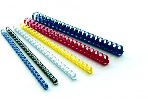 Grzbiety do bindowania Argo, plastik, 14mm, 100 sztuk, niebieski
