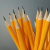 Ołówek D.Rect, HB, z gumką, żółty