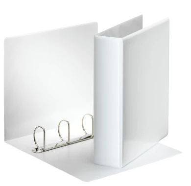 Segregator prezentacyjny Esselte Panorama, A4, szerokość grzbietu 77mm, do 480 kartek, 4 ringi, biały