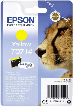 Tusz Epson T0714 (C13T071440), 5.5ml, yellow (żółty)
