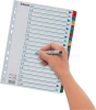 Przekładki kartonowe alfabetyczne z kolorowymi indeksami Esselte Mylar, A4, A-Z 20 kart, mix kolorów