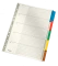 Przekładki kartonowe gładkie z kolorowymi indeksami Leitz, A4, 5 kart, mix kolorów