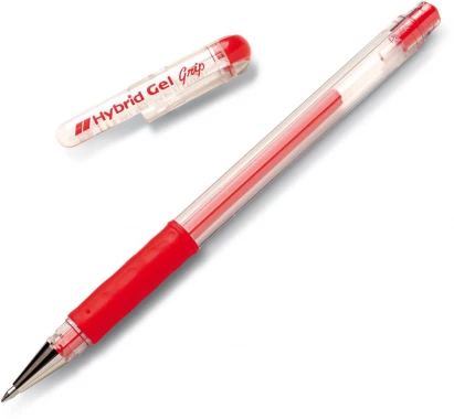Długopis żelowy Pentel, K116, 0.6mm, czerwony