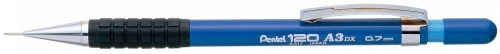 Ołówek automatyczny Pentel A300, 0.7mm, z gumką, niebieski