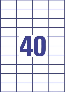 Etykiety uniwersalne Avery Zweckform, 52.5x29.7mm, 100 arkuszy, biały
