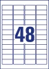 Etykiety uniwersalne usuwalne Avery Zweckform, 45.7x21.2mm, 25 arkuszy + 5 gratis, biały