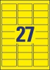 Etykiety neonowe Avery Zweckform, usuwalne,, 63.5x29.6 mm, 25 arkuszy, żółty