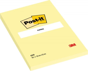 Karteczki samoprzylepne Post-it, 102x152mm, 100 karteczek, żółty pastelowy
