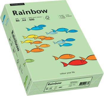 Papier kolorowy Rainbow, A4, 80g/m2, 500 arkuszy, seledynowy (R75)