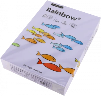 Papier kolorowy Rainbow, A4, 160g/m2, 250 arkuszy, fioletowy (R60)
