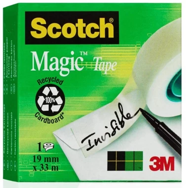 Taśma klejąca Scotch Magic 810, 19mmx33m,1 sztuka, przezroczysty matowy