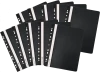 Zestaw 10x skoroszyt plastikowy oczkowy Biurfol, twardy, A4, do 200 kartek, czarny