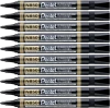 10x Marker permanentny Pentel N850, okrągła, 4.5mm, czarny