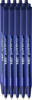 Zestaw 10x długopis BIC, Round Stic Clic, 1mm, niebieski