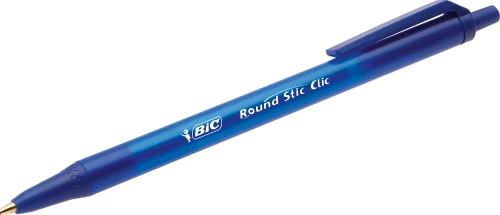 10x długopis BIC, Round Stic Clic, 1mm, niebieski