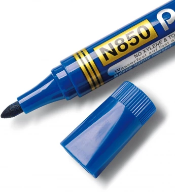 Zestaw 6x marker permanentny Pentel N850, okrągła, 4.5mm, niebieski