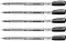 5x Długopis żelowy Rystor, GZ-031, 0.5mm, czarny