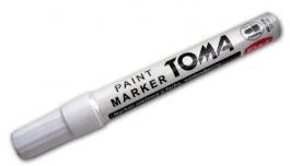 Zestaw 6x marker olejowy Toma TO-440, okrągła, 2.5 mm, biały