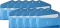 Zestaw 10x Teczka kopertowa Biurfol Satyna, DL, na zatrzask, przezroczysty niebieski
