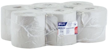 12x papier toaletowy Merida Standard, 1-warstwowy, 9x19cm, 180m,  szary