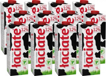 12x Mleko UHT Łaciate, 3.2%, 1l