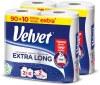 Zestaw 2x Ręcznik papierowy Velvet Extra Long, 2-warstwowy, 2x19.8m, w roli, 2 rolki, biały