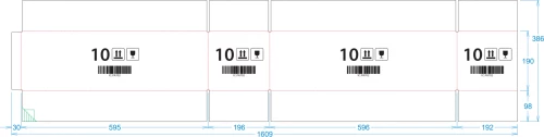 10x karton klapowy Ofix Economy, 600x200x200 mm, brązowy